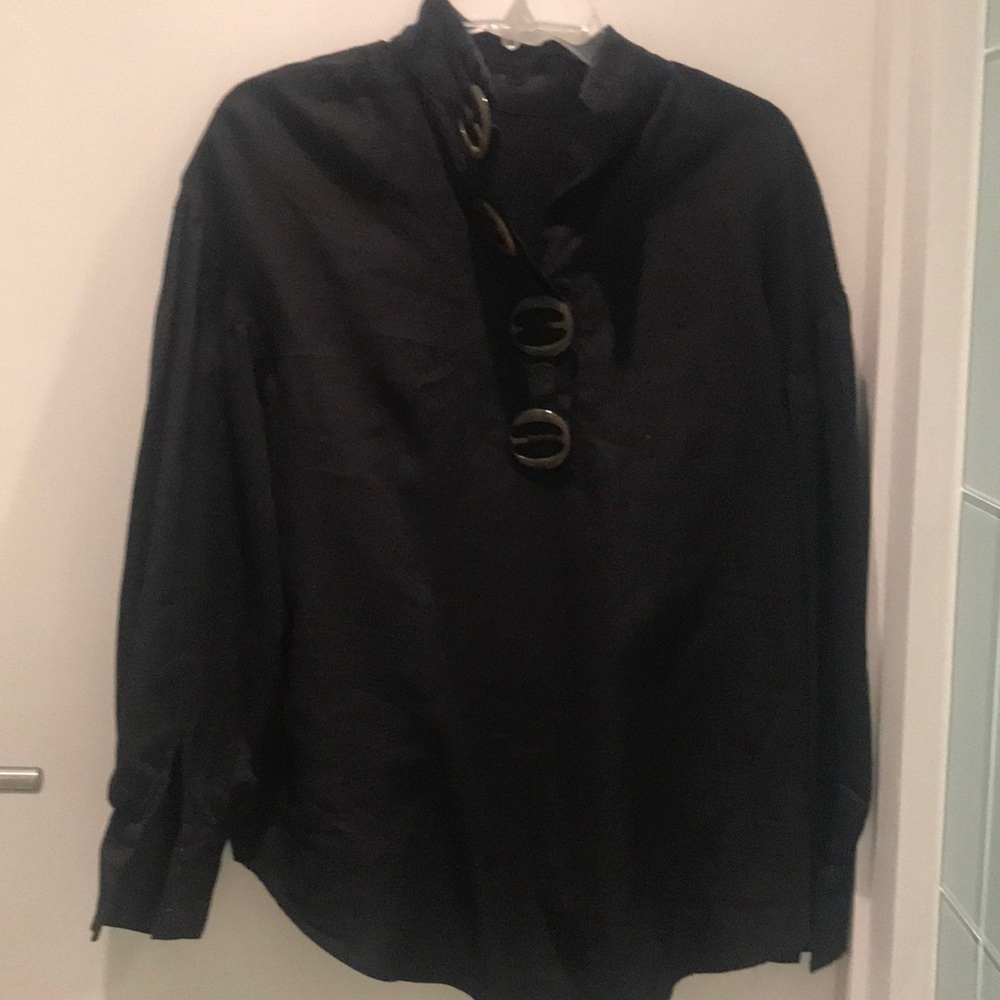A black linen top